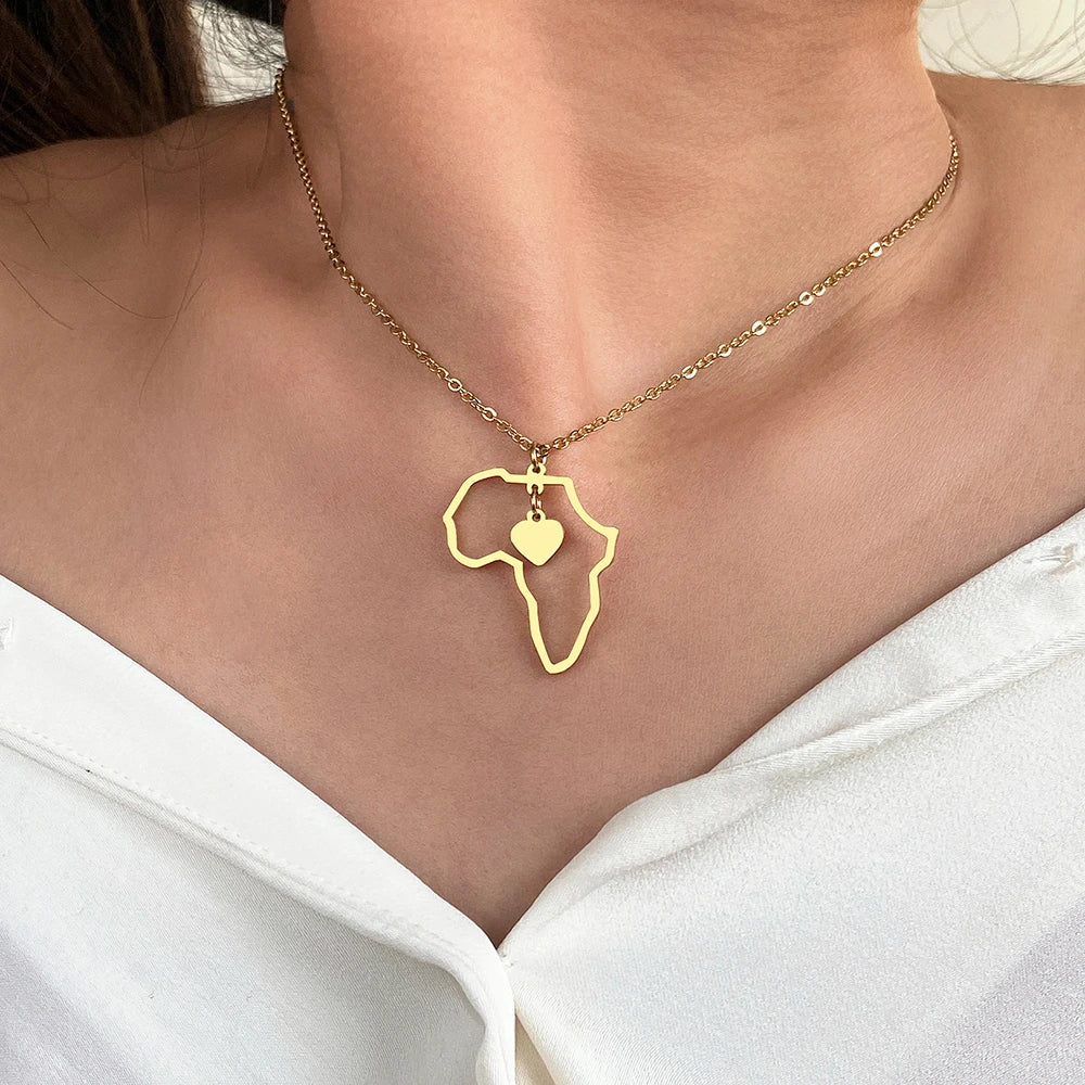 ALKEBULAN™ I collier avec pendentif Afrique - Asray shop