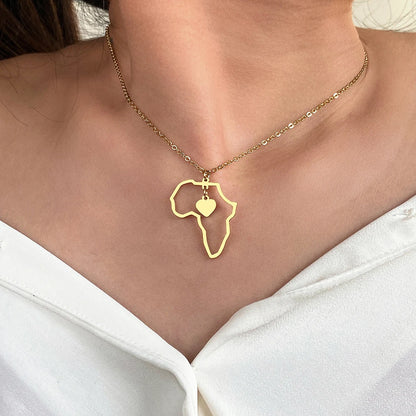 ALKEBULAN™ I collier avec pendentif Afrique - Asray shop